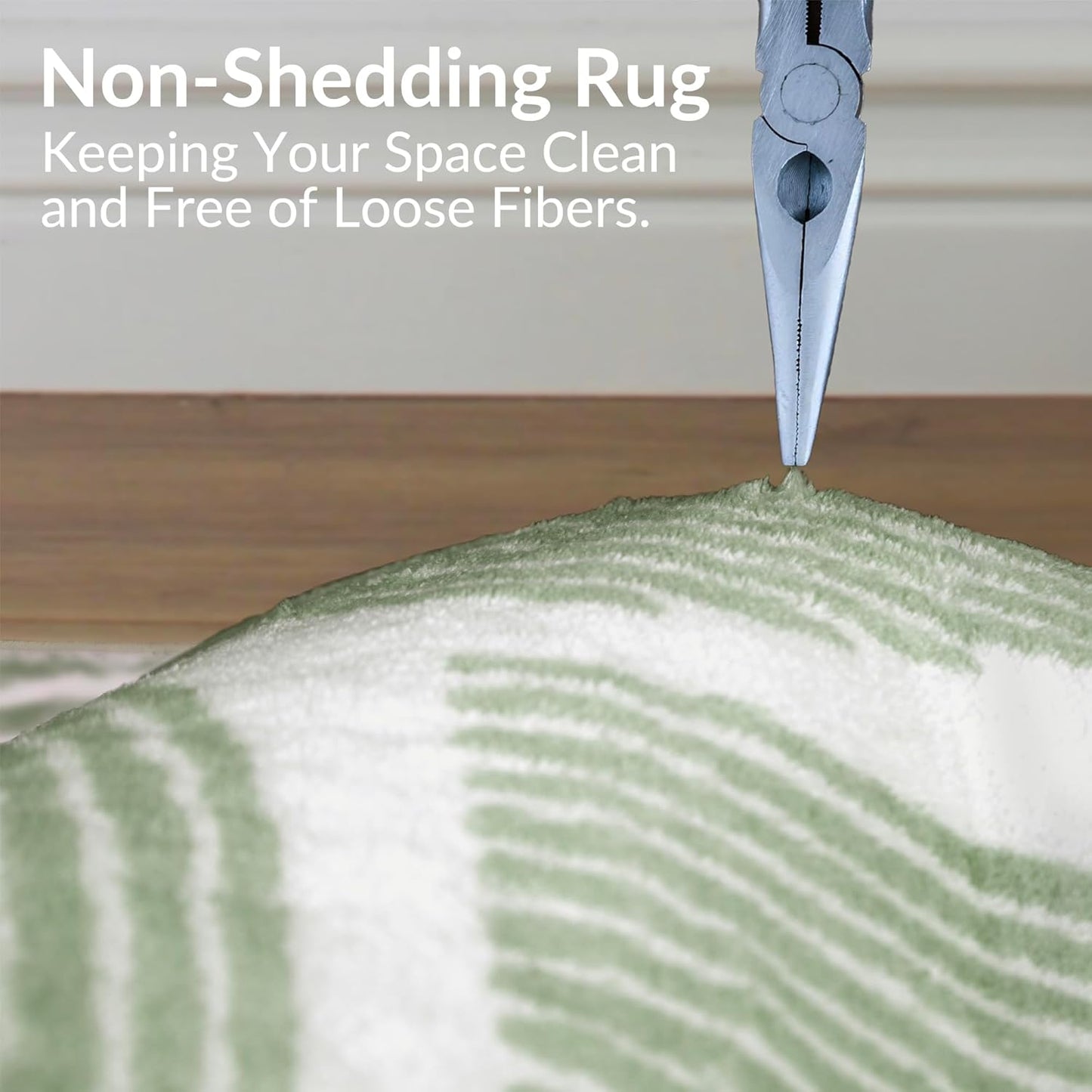 Zen Garden Area Rug - Ultra Soft Area Rug 5x7, Non Slip, Stain Resistant Living Room Rug, Washable Area Rugs for Living Room, Rugs for Bedroom (Green, 5x7)