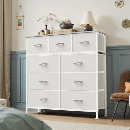 OLIXIS 9 Drawer Dresser for Bedroom, Closet Organizers and Storage, White