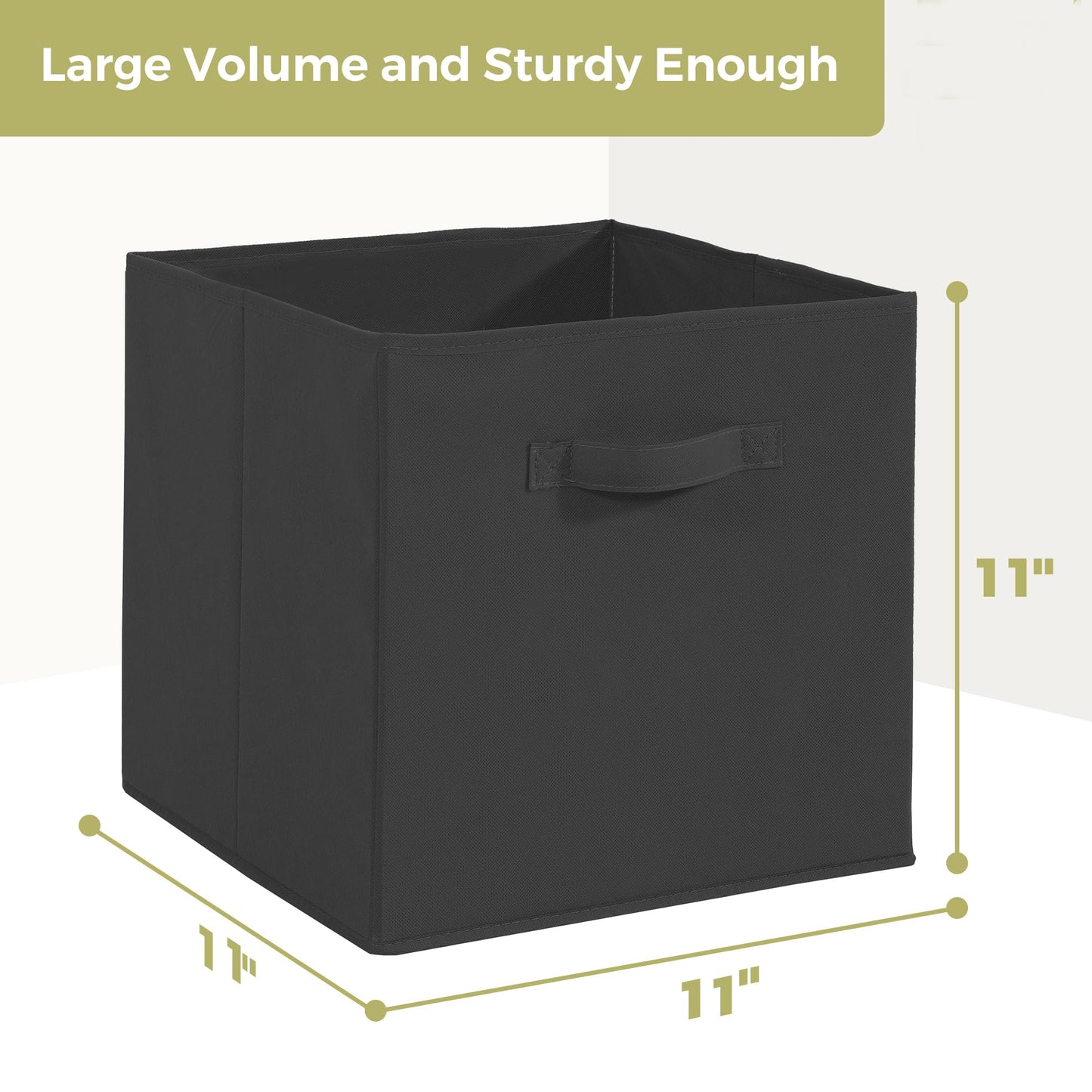 11x11 Storage Bins, Set of 8 Storage Cubes, Collapsible Cube Storage Box, Fabric Closet Organizers