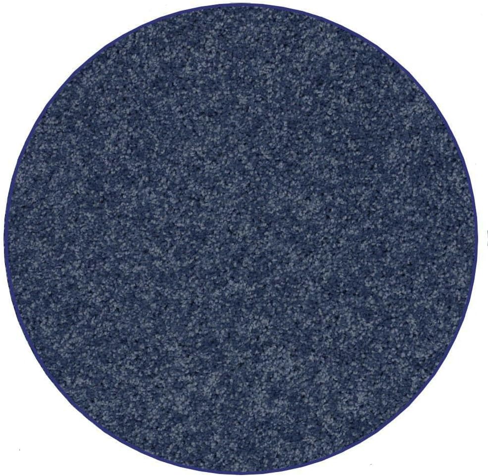 KOECKRITZ Soft and Colorful Kids Classroom Area Rugs (Passes Flammability Pill Test) Many Sizes and Bright Colors to Select from (10' Round, Navy)