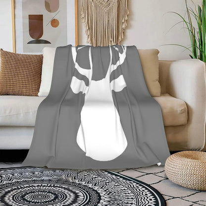 HGOD DESIGNS Deer Flannel Fleece Bed Blanket 40 x 50 inch Woodland Deer Head Throw Blanket Lightweight Cozy Plush Blanket for Bedroom Living Rooms Sofa Couch