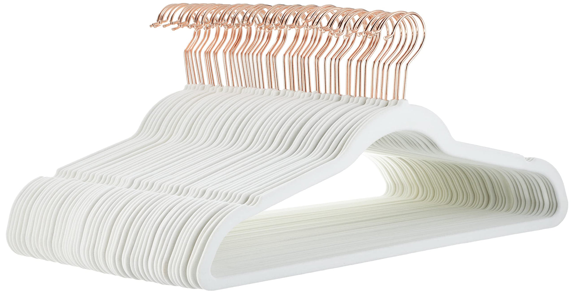 Amazon Basics Slim Velvet Non-Slip Space Saving Suit Clothes Hangers, Closet Organizer, Sturdy