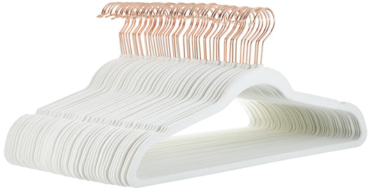 Amazon Basics Slim Velvet Non-Slip Space Saving Suit Clothes Hangers, Closet Organizer, Sturdy