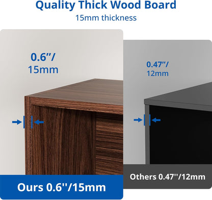 Cozy Castle Brown Bookshelf, 3-Tier Open Shelf Bookcase, 10 Cube Storage Organizer with Anti-Tilt Device for Bedroom, Living Room, 55.11" W x 11.61“D x 40.94“H