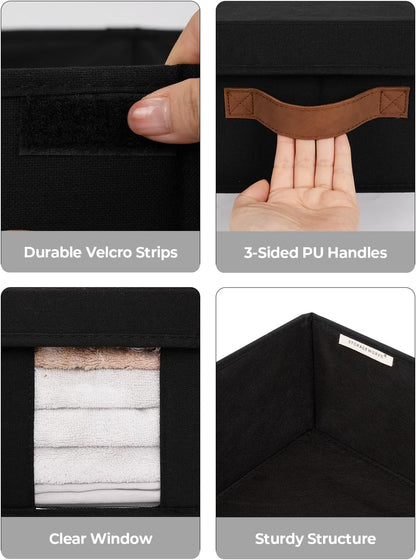 StorageWorks 2-Pack Large Under Bed Storage Bins with Lids, Underbed Storage Containers with Handles and Label Holder, Closet Organizer for Clothes, Blankets, Sweater