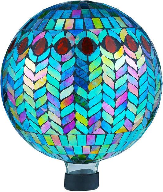 VOREEN Mosaic Glass Gazing Ball Outdoor Gazing Globe, Reflective Ball Yard Decoration for Homes