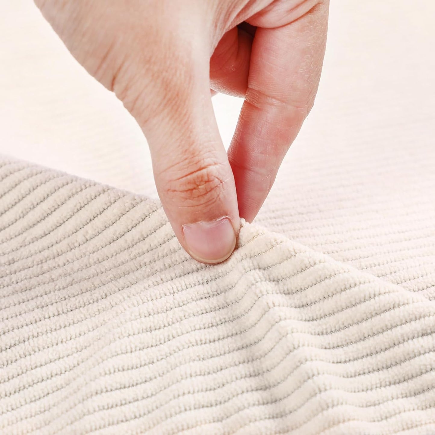 2 Pack Round Inflatable Pouf Ottoman Foot Rest for Couch 20 x 16 Inch Cozy Portable Floor Corduroy Poufs Foot Stool Ottoman with Pump for Living Room Bedroom Chair, Beige