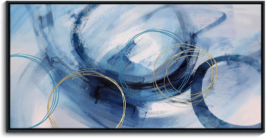 Abstract Wall Art DUNHUANG ART Framed Canvas Wall Art - Modern Wall Art Decor for Living Room, Bedroom, Office - Ready to Hang - Home Decoration 30"x60"