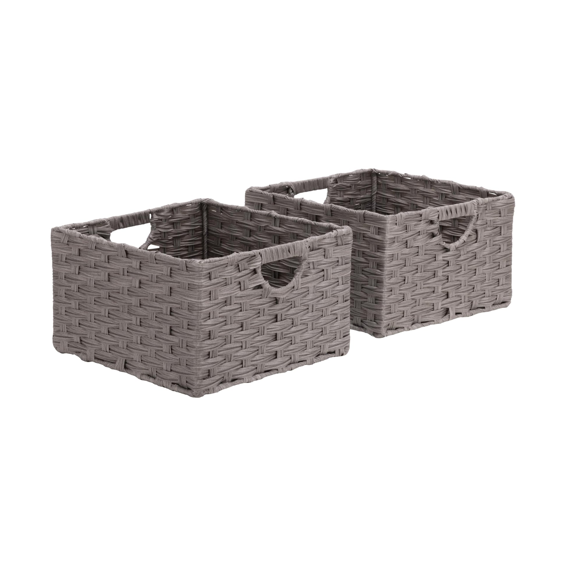 Seville Classics Premium Handwoven Portable Laundry Bin Basket with Carrying Handles, Household