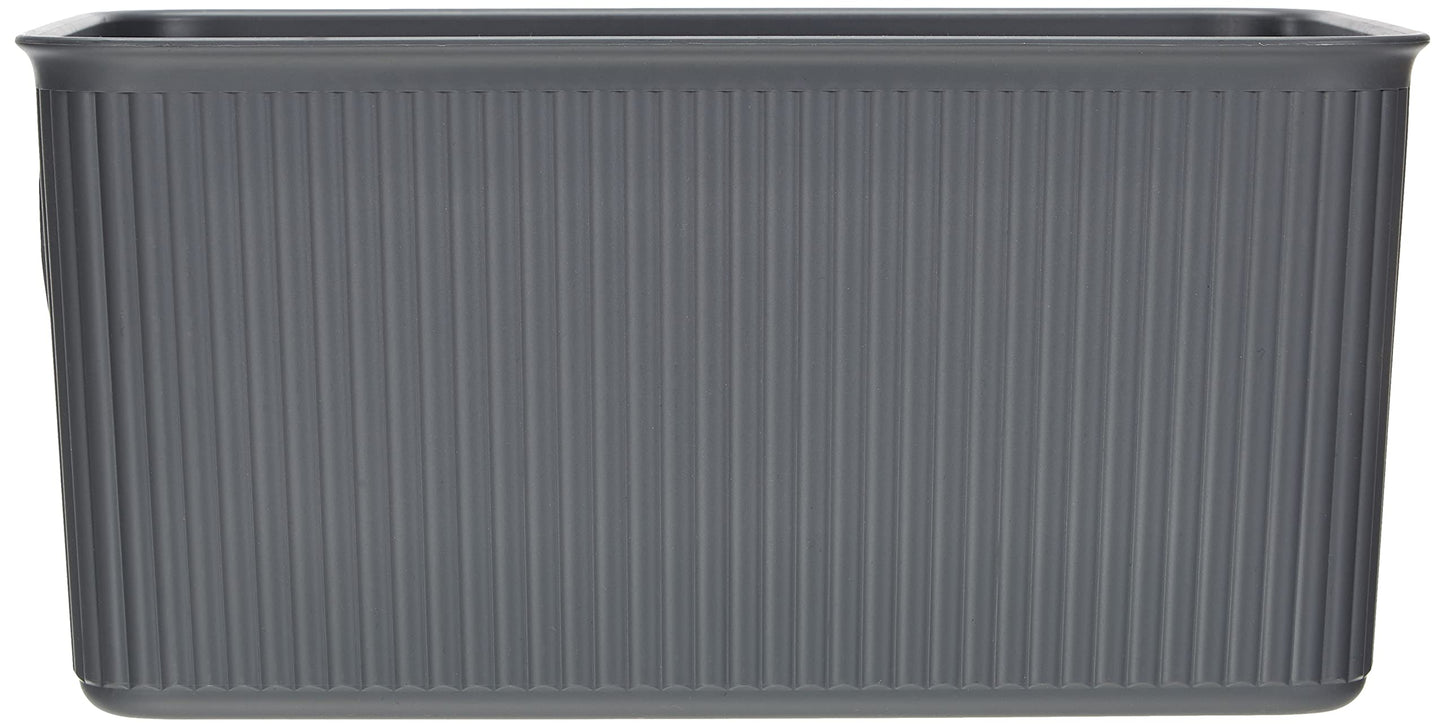 TATAY Baobab Multi-purpose Storage Basket Medium with Capacity for 5 Litres, Grey Anthracite, 18.1