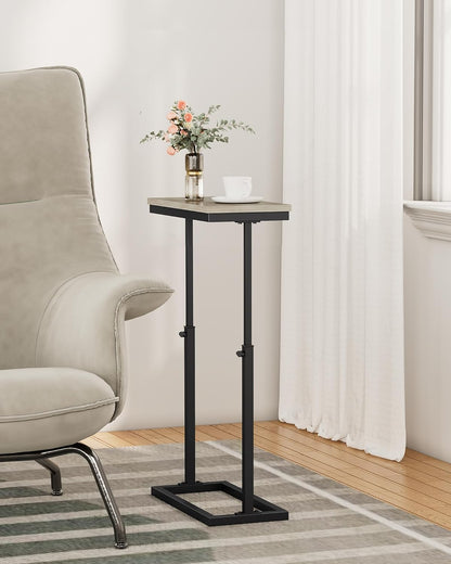 TUTOTAK End Table, Side Table, Tall Couch Table, Sofa Table, Living Room, Bedroom, Greige TB01BG083