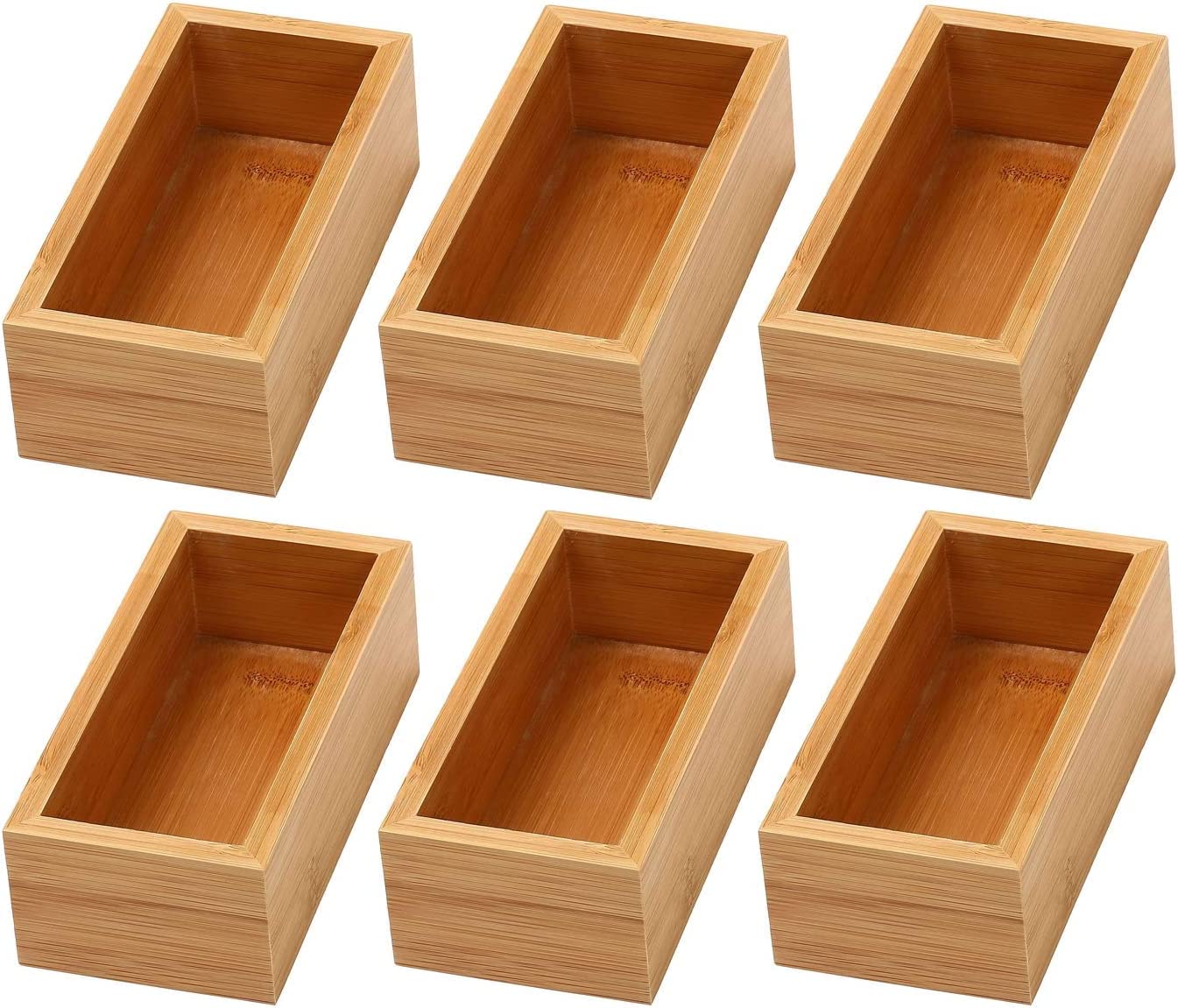 YBM Home Bamboo Drawer Organizer Storage Box for Kitchen Drawer, Junk Drawer, Office, Bedroom