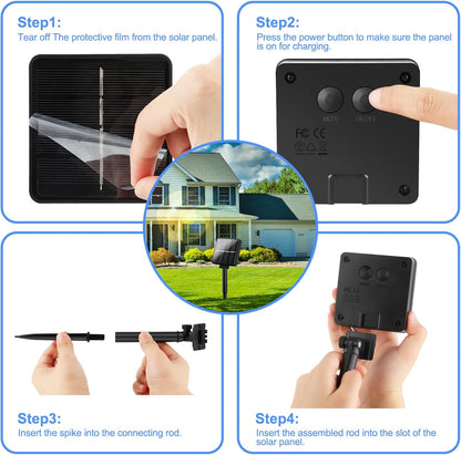 Brightever Outdoor String Lights Solar Powered, 2-Pack Total 80FT 200LED Solar Fairy Lights for Outside Waterproof with 8 Lighting Modes, Solar Twinkle Lights Outdoor for Garden (Daylight White)