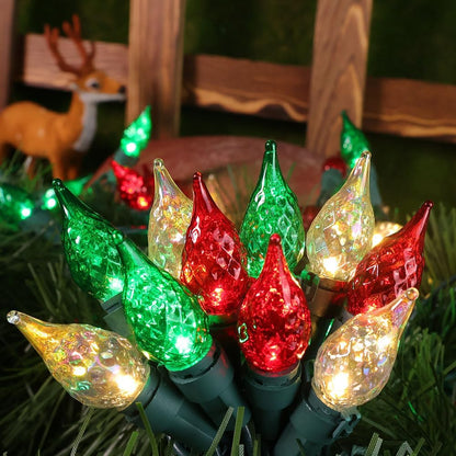 LED Christmas Lights Outdoor 19 FT 70 Fairy Lights Multi-Color String Lights ETL Certified for Indoor/Outdoor Holiday Party Halloween Tree Decor