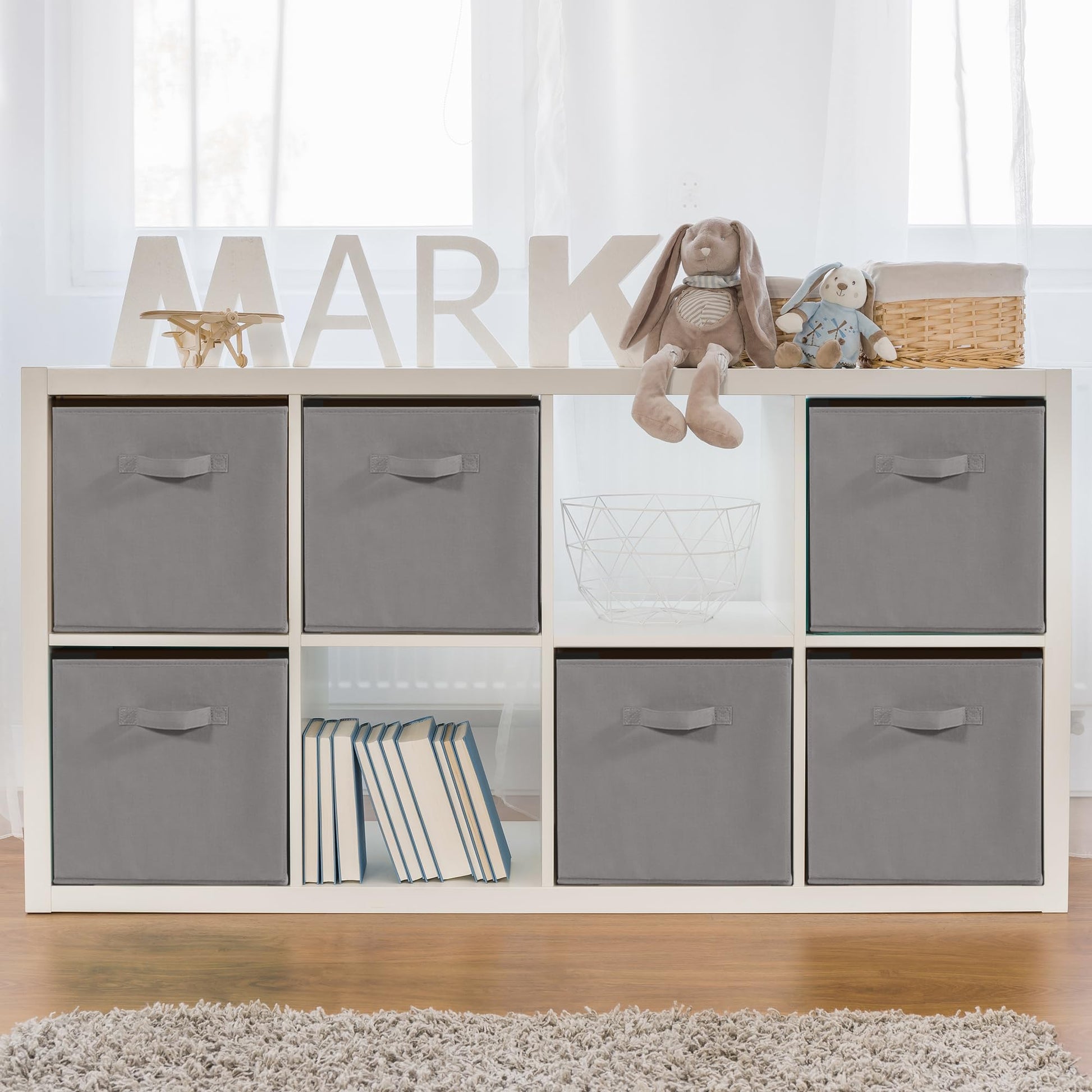 STORAGEIDEAS 11 Inch Fabric Storage Cubes, Sturdy Foldable Storage Bins, Heavy Duty Cube Organizer