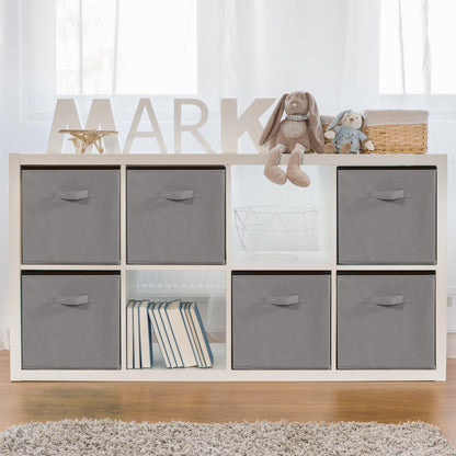 STORAGEIDEAS 11 Inch Fabric Storage Cubes, Sturdy Foldable Storage Bins, Heavy Duty Cube Organizer