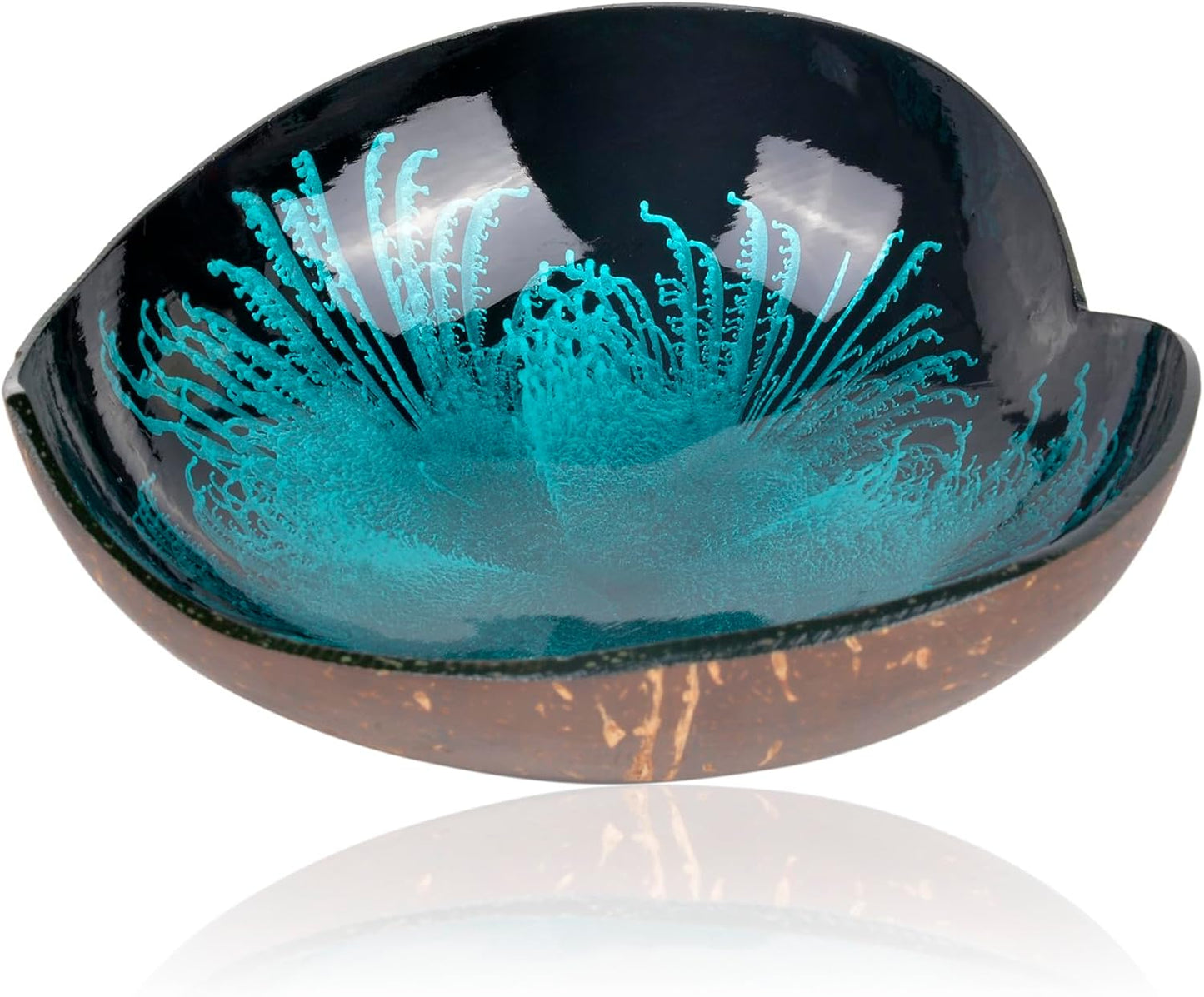 Coconut Bowls Decorative Candy Dish - Heart Acai Bowl, Natural Wooden Candy Dish, Key Bowl Holder for Entryway Table, Yogurt Smoothie Nuts Dessert Container, Rice Fruits Dry Snack Storage Shell Bowls