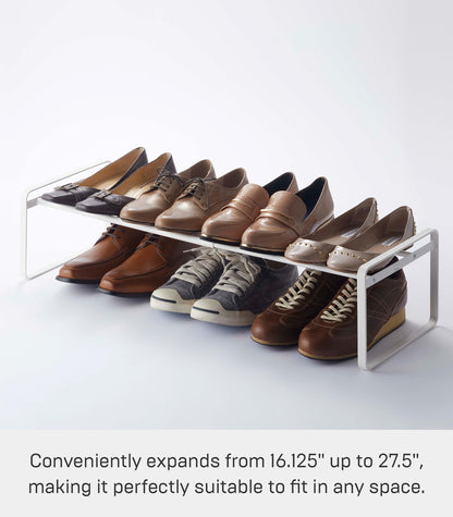 YAMAZAKI Home Frame Adjustable Shoe Rack - Spacesaving Storage Solution, 7" - Steel - Holds Up to 4