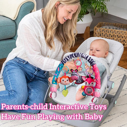 Crib Mobile for Girls, Baby Arch Mobile for Bassinet with Universal Clamps, Versatile Toy Bar for Bouncer Arch Toy 0-3 Months, Babies Gril Mobile Toys 0-6 Months Car Seat Stroller Toys