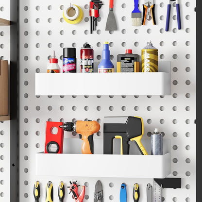 Magnetic Spice Rack for Refrigerator, Kitchen Organizer and Storage Shelf, White (6 Pack)…