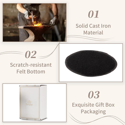 Sziqiqi Anniversary Wedding Gift for Couple: Iron 6th Anniversary Wedding Gifts for Her - Unique Couple Sculpture Iron Gift for 6 Year - Cast Iron Statue for Women Him Wife