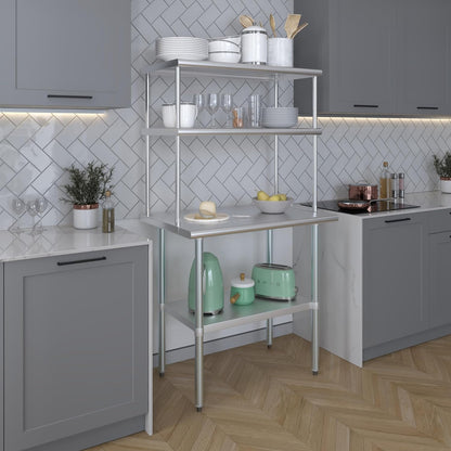 AmGood Double OverShelf Stainless Steel NSF - Many (36" Long x 18" Deep)