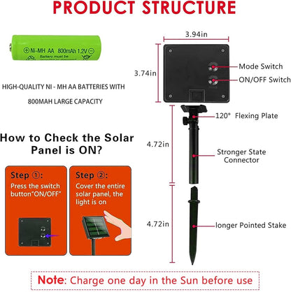 Dazzle Bright 2 Pack Halloween Fairy String Lights, Total 80FT 240 LED Solar Powered Fairy Lights with 8 Modes, Waterproof Copper Wire Lights for Outdoor Christmas Yard Party Patio (Purple)