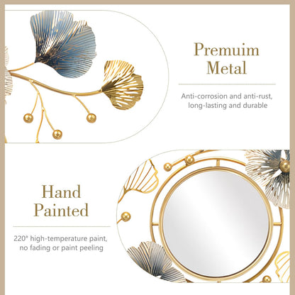 Lucky Monet Wall Art Decor Large Metal Wall Art Modern Geometric Circular Decor Wall Sculptures Wall Hanging Decoration for Living Room Dinning Room Bedroom Entryway Kitchen (Style 3)