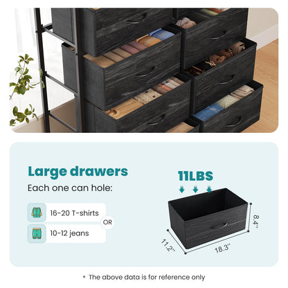 OLIXIS 8 Drawer Storage Dresser for Bedroom, Closet Organizers Units