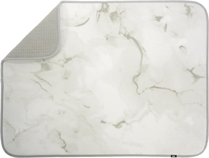 S&T INC. Dish Drying Mat XL, 18” x 24”, Absorbent Microfiber Kitchen Counter Mat, Dish Drying Pad for Dishes, Utensils, Pots and Pans, Extra Large, Grey Stone