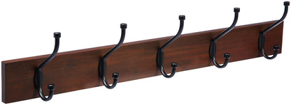 Amazon Basics Rectangular Farmhouse Wall-Mounted Coat Rack for Entryway and Bedroom, Storage