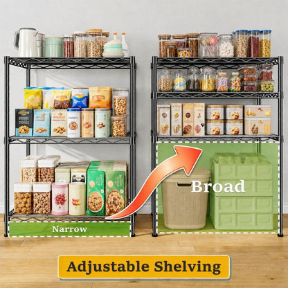 GRANNY SAYS 3-Tier Narrow Storage Shelves for Small Spaces, 18" W Metal Shelving Unit, Adjustable