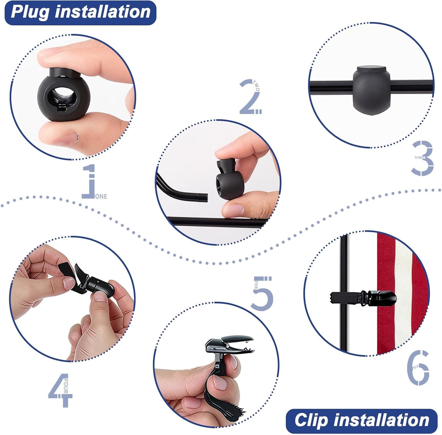 TOPFLAGS Garden Flag Stand with American Garden Flags Patriotic Stars and Eagle Yard Flag 12x18 Inch Holder Pole Stake Double Side for Outside with Clips and Stopper