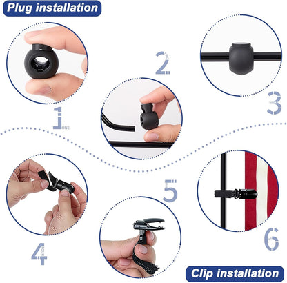 TOPFLAGS Garden Flag Stand with American Flag Garden Flag Metal Yard Flag Holder Pole Stake Small Flag Stands for Garden Flags 12 x 18