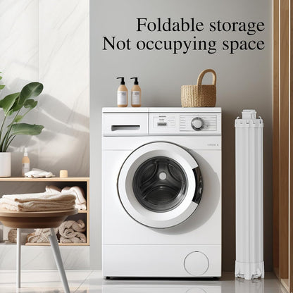 JOOM 4 Legs Double Layer Clothes Drying Rack, Garment Rack Portable and Foldable Space Saving Laundry Drying Rack - Drying Rack Clothing Floor Folding Balcony Bedroom Household Aluminum