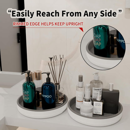 2 Pack 10 Inch Non-Skid Lazy Susan Turntable Organizers - Spinning Rack for Pantry Organization and Storage, Kitchen, Cabinet, Fridge, Bathroom Vanity, Countertop, Under Sink Organizing, Spice Rack