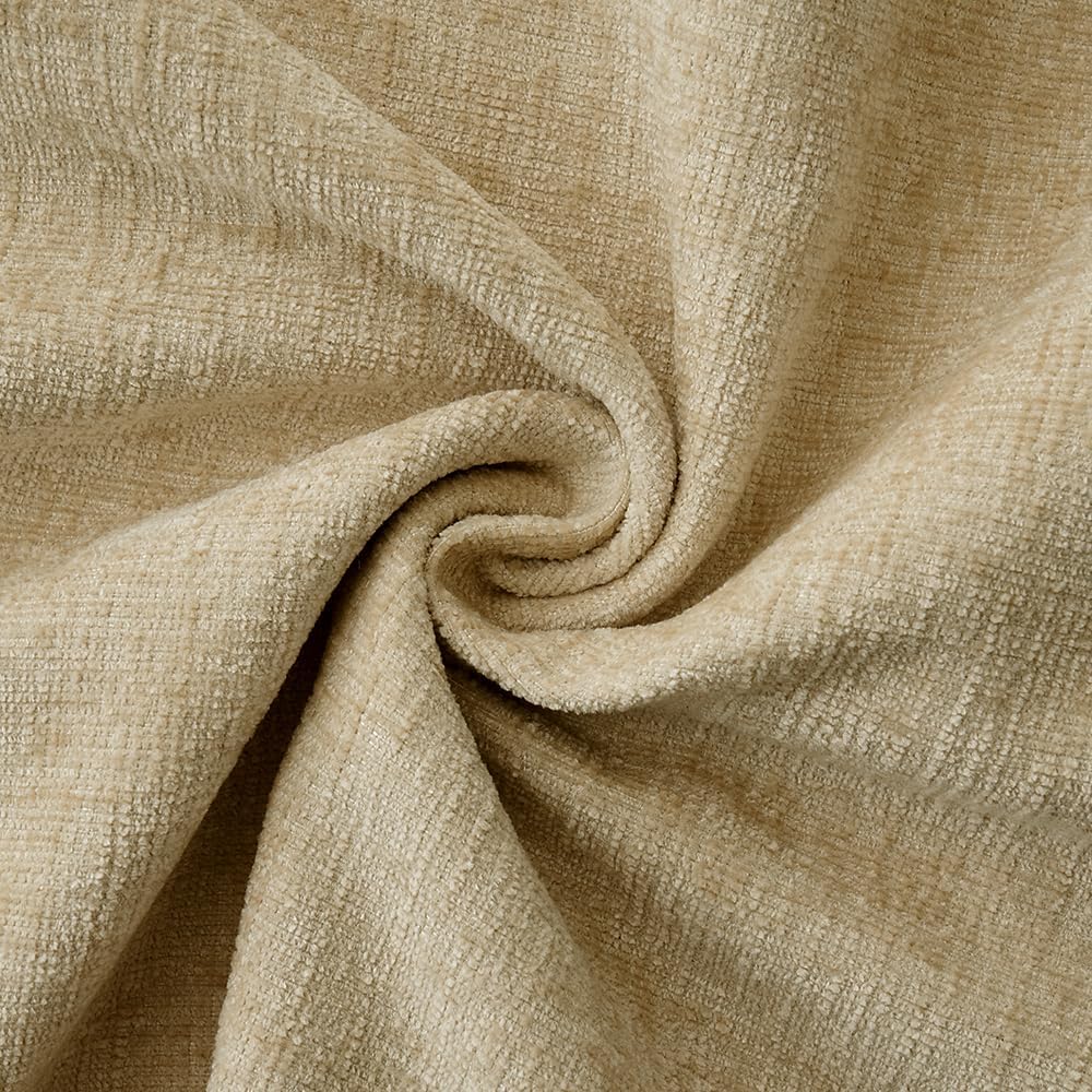 MIULEE Pack of 2 Couch Throw Pillow Covers 22x22 Inch Beige Farmhouse Decorative Pillow Covers with Stitched Edge Soft Chenille Solid Dyed Spring Pillow Covers for Sofa Bed Living Room