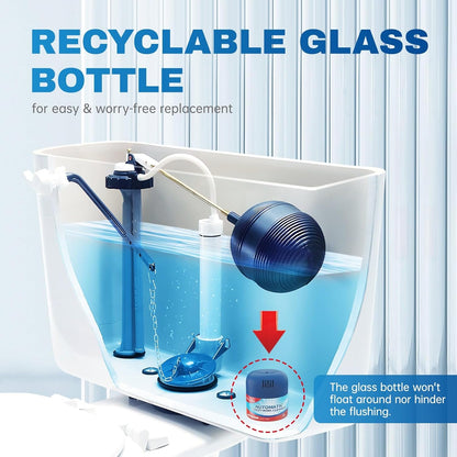 Vacplus Toilet Bowl Cleaners - 6 Pack, Krazy Clean Automatic Long-Lasting Toilet Cleaner Bottles, Easy-to-Use & Powerful Cleaning