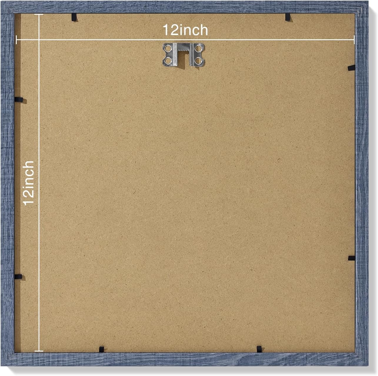 Vittanly 12x12 Picture Frames Set of 9, Shatter Resistant Plexiglass, Display 8x8 Pictures with Mat or 12x12 without Mat, Photo Frames for Wall Mount, Engineered Wood, Navy