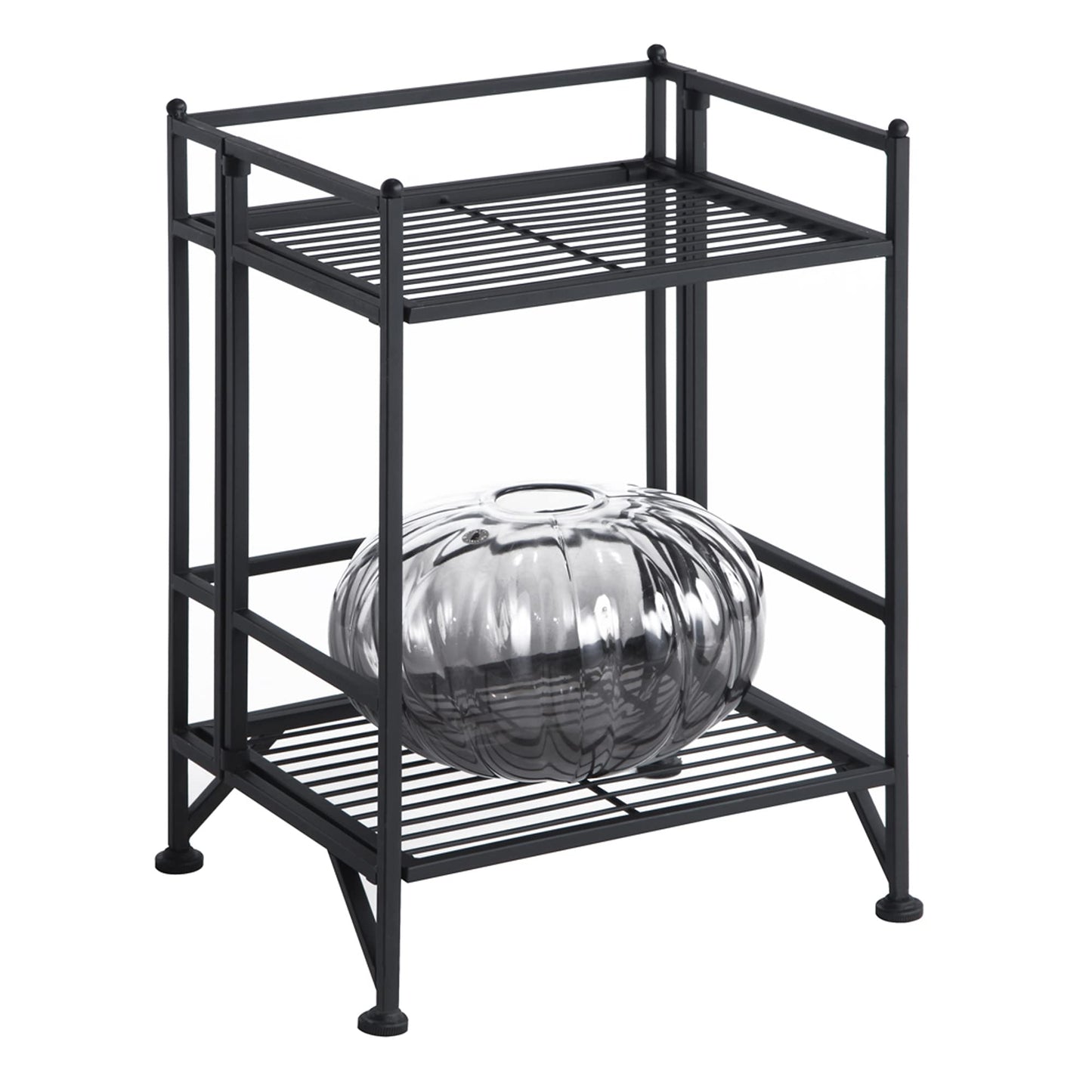 Convenience Concepts Xtra Storage Shelves - 2-Tier Folding Metal Storage Shelves, Closet Organizer
