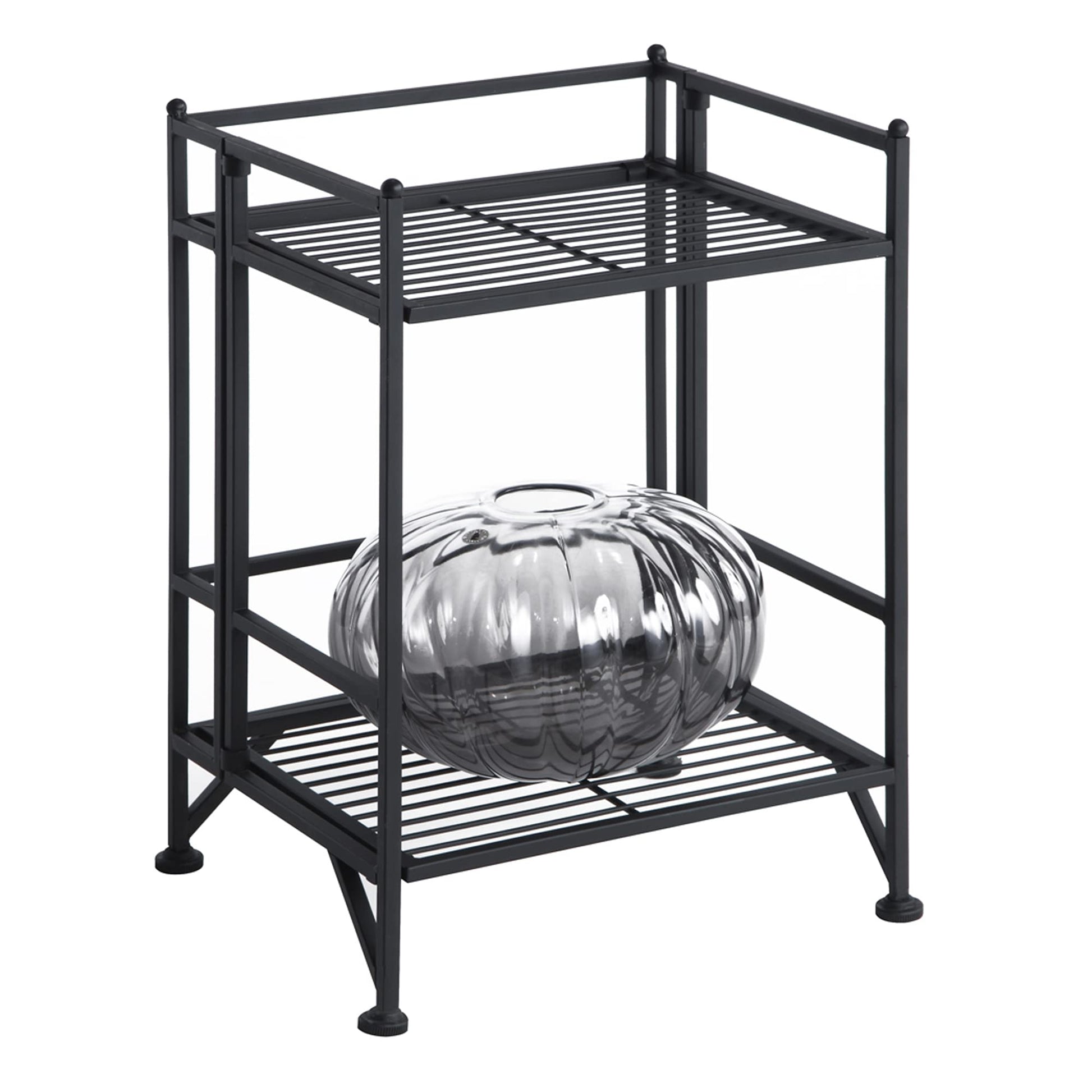 Convenience Concepts Xtra Storage Shelves - 2-Tier Folding Metal Storage Shelves, Closet Organizer