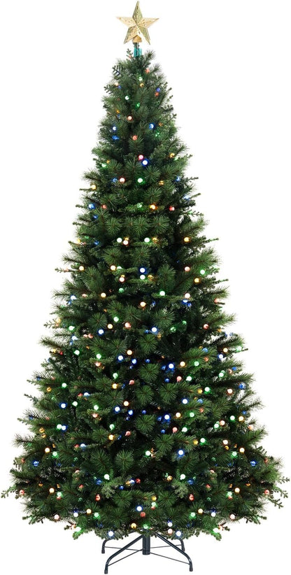 Naomi Home Evangeline Traditional Christmas Tree - Standard Metal Base Green/9ft