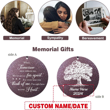 ASTARIN 36" Large Deep Tone Personalized Sympathy Wind Chimes, Memorial Wind Chime for Loss of Mother Father Loved One, Tree of Life Bereavement Gifts Decor Outdoor Patio Garden