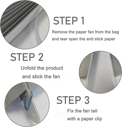 Gray Party Decorations,Wedding Decorations for Party Events Accessories,Anniversary Decorations,Birthday Decorations for Men,8in Hanging Paper Fans 30 Color DIY Set(Gray)