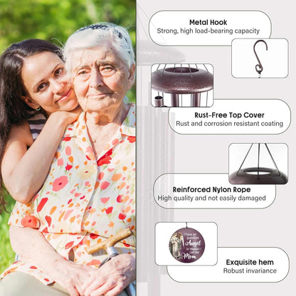 ASTARIN 36" Large Deep Tone Personalized Sympathy Wind Chimes, Memorial Wind Chime for Loss of Mother Father Loved One, Angel Bereavement Gifts Decor Outdoor Patio Garden Graveyard