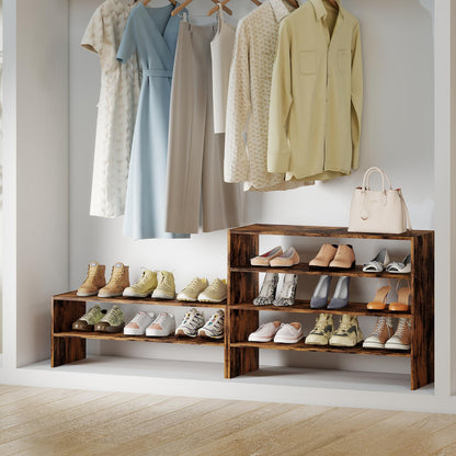 Giantex 3-in-1 Vertical Shoe Rack, 6-Tier Free Standing Shoe Storage Organizer w/Stackable Design