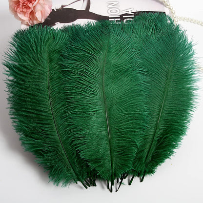 THARAHT 24pcs Ostrich Feathers Natural Bulk 10-12Inch 25cm-30cm for Wedding Party Centerpieces Easter Gatsby Flower Arrangement and Home Decorate Ostrich Feathers,Cyan