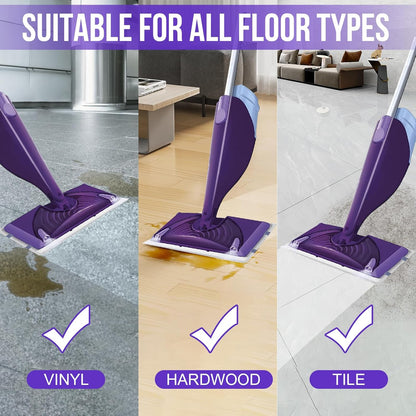 Mopping Pad Refill for Wet Jet Mop, Disposable Multi Surface Wetjet Hardwood Floor Cleaner Spray Mop Pads Refills, Thickness & Absorbent (120)