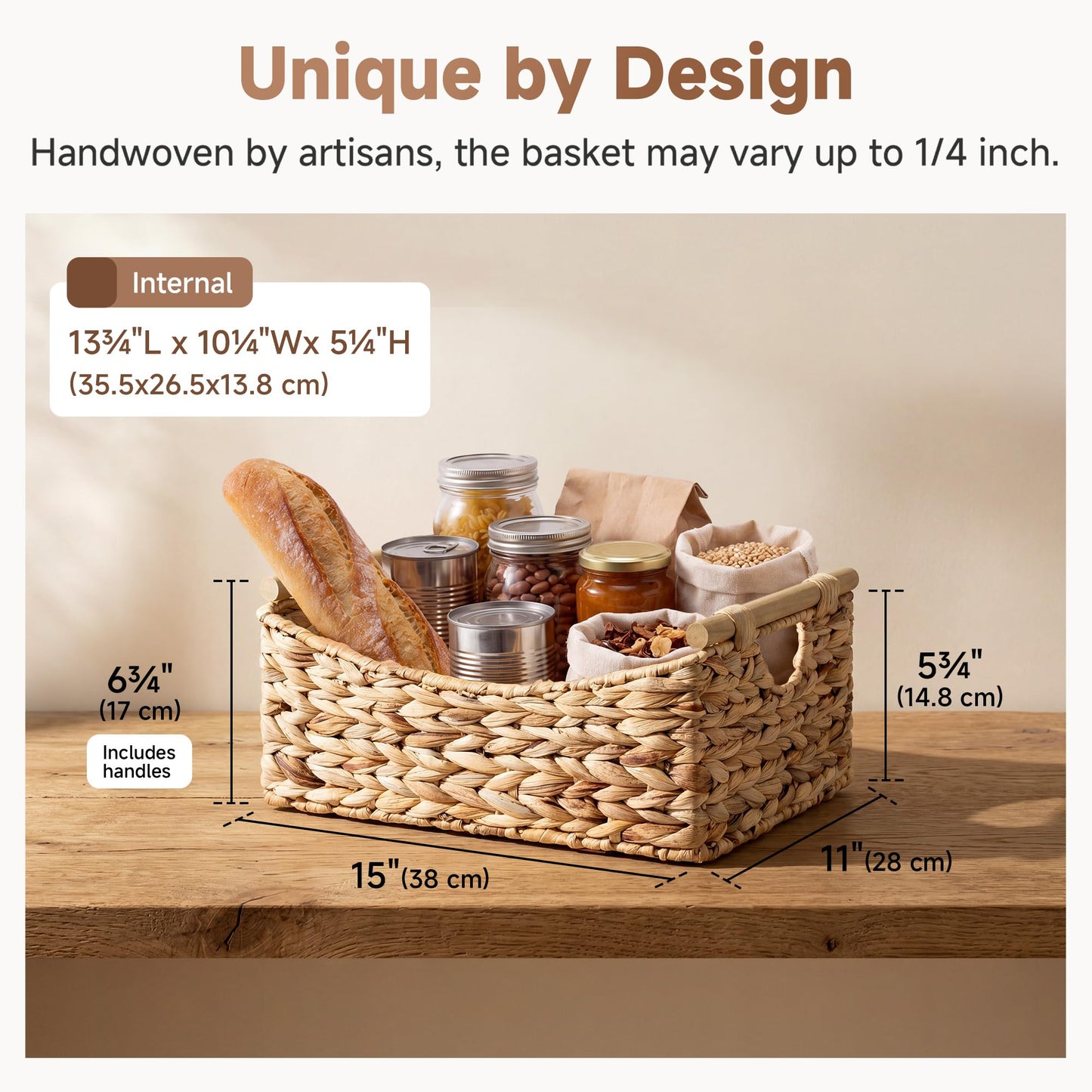 StorageWorks Large Wicker Baskets for Organizing,Pantry Storage Bins,1-Pack
