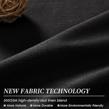 BOODII Black Blackout Curtains for Bedroom 80 Inch Length 2 Panels Set Room Darkening Curtains Linen Black Out Curtain Modern Thermal Insulated Living Room Drapes Back Tab 52x80